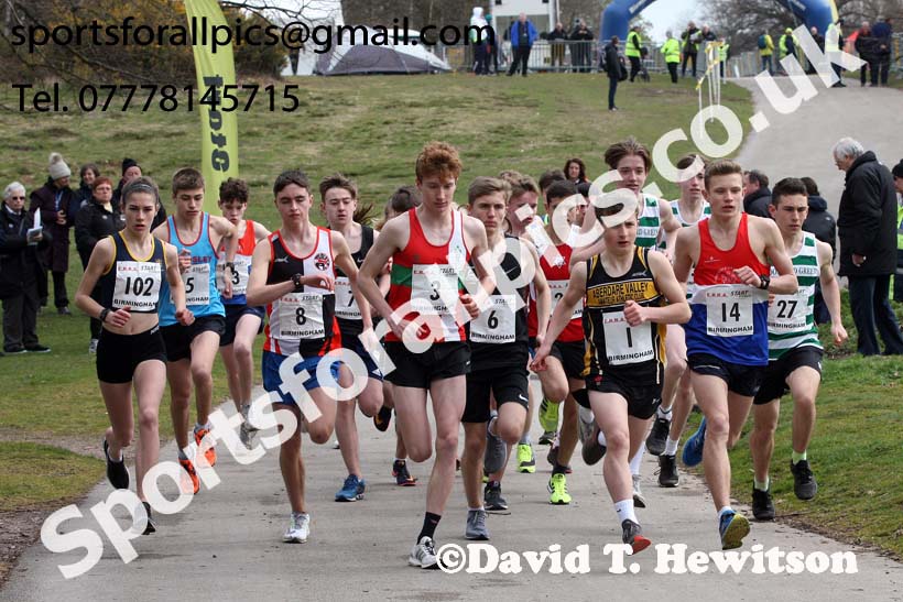 Mens and Womens under-17s 5k 2019 ERRA Road Race, Sutton Coldfield. Photo:  David T. Hewitson/Sports for All Pics